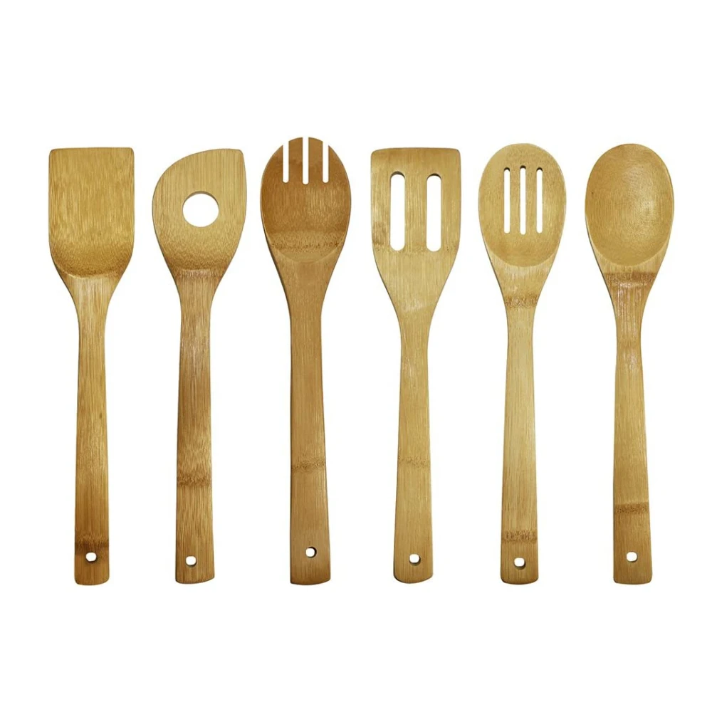 Eco-Friendly Kitchen Cooking Utensil In Bamboo Holder Suppliers Wooden Bamboo Kitchen Utensils