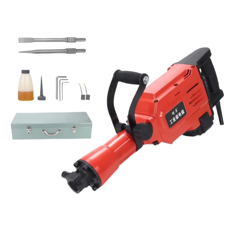 Concrete Breaker Hammer with Demolition Chisel for Heavy Duty Demolition Drilling and Concrete Crushing Electric Breaker Hammer