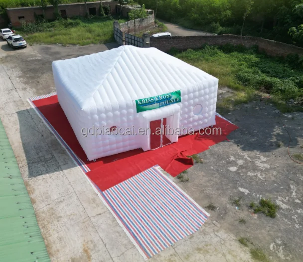 Trade show advertising cube tent dome tents led lighting mobile night club party tents for events outdoor inflatable ten