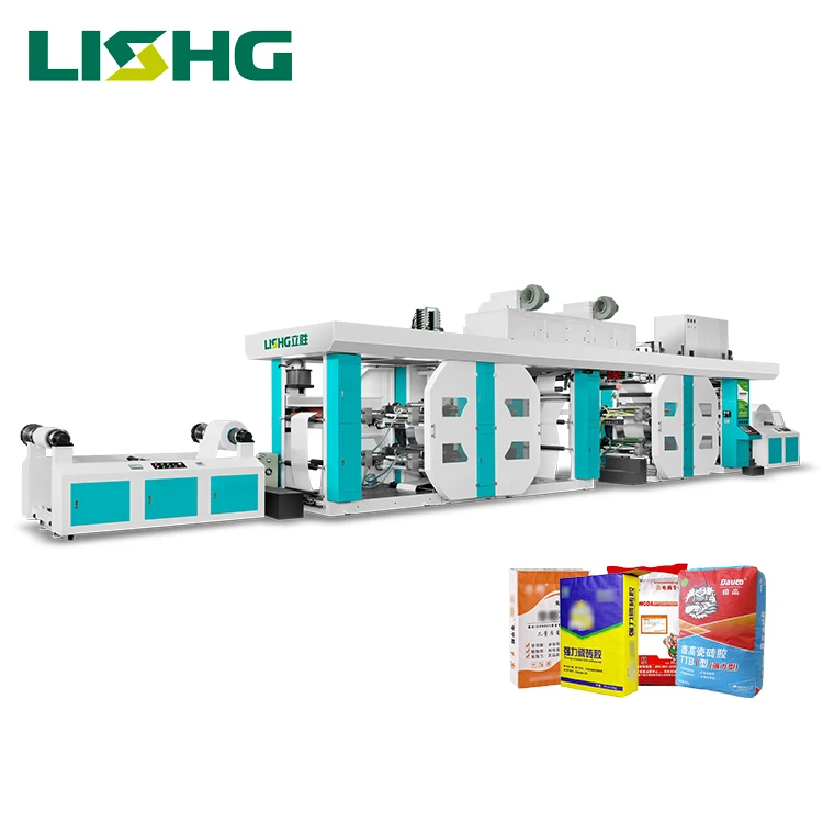 4+4 Color Double Side PE Woven Sack Flexo Printing Machine