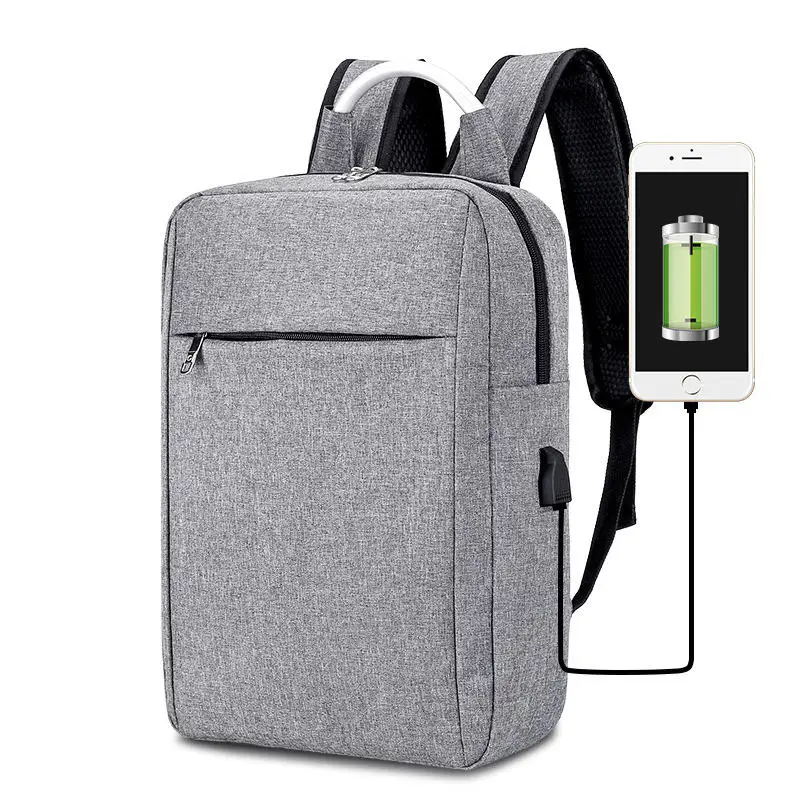 Factory Wholesale Classic Design Cheap Business Travel Usb Trip Oem Custom Logo Brand Gift Fabric Laptop Backpack Bag