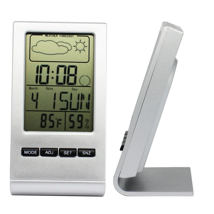 Large LCD Digital Table Forecast Weather Station Alarm Clock Travel Home Electronic Clock