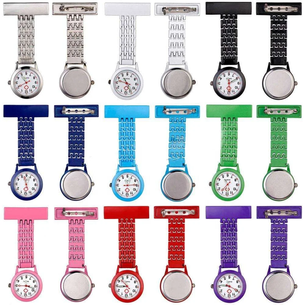 Wholesale 2023 Pendant Hang Custom Engrave Logo Name Brooch Quartz Pocket Watch Nurse Watches For Medical Doctor