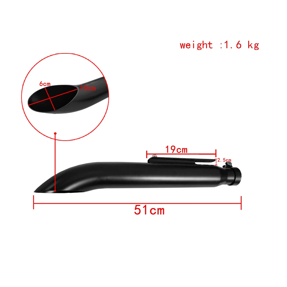 Motorcycle Universal Exhaust Muffler Pipe 510mm 20.4' Iron Material For Harley Davidson Cafer Racer Bobber Chopper