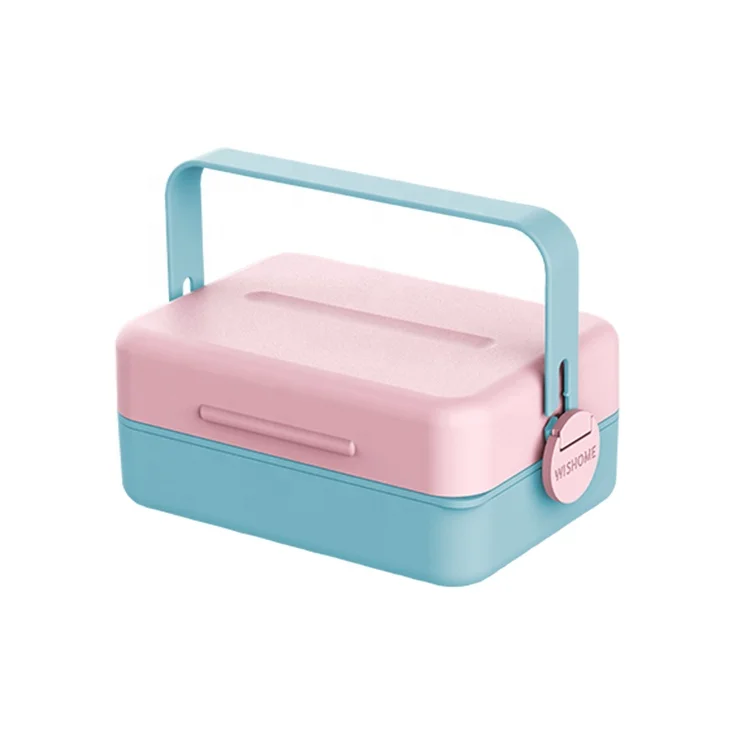 Hot Sales Bento Lunch Box Container Biodegradable Takeaway Food 3 Container Box Compartment Lunch Bento Box With Handle