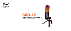 Профессиональный USB компьютерный микрофон, игровой микрофон RGB, настольный конденсаторный микрофон, студийное оборудование для записи караоке