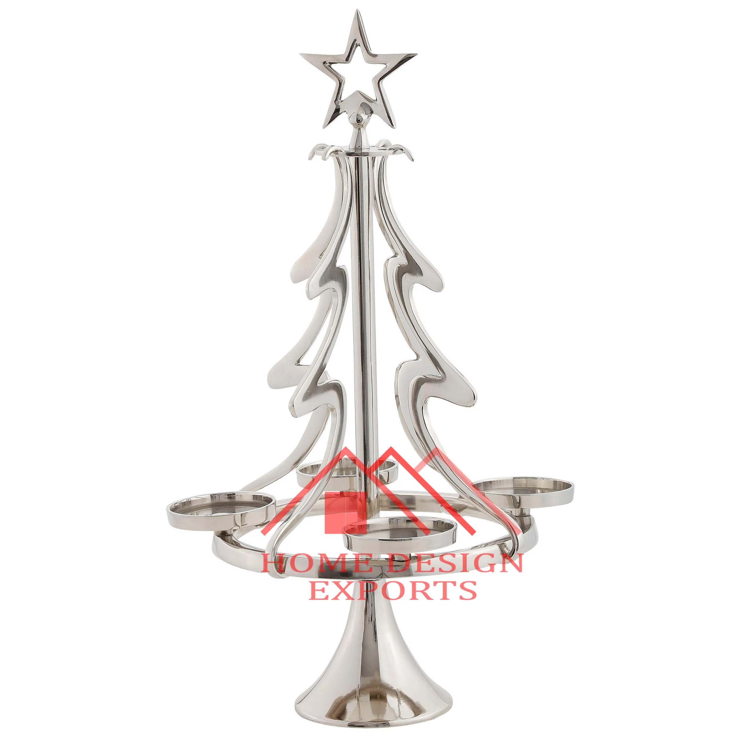 Aluminium  Candle Holder for Table Centerpieces Aluminium Casting Fancy Candle Pillar Holder