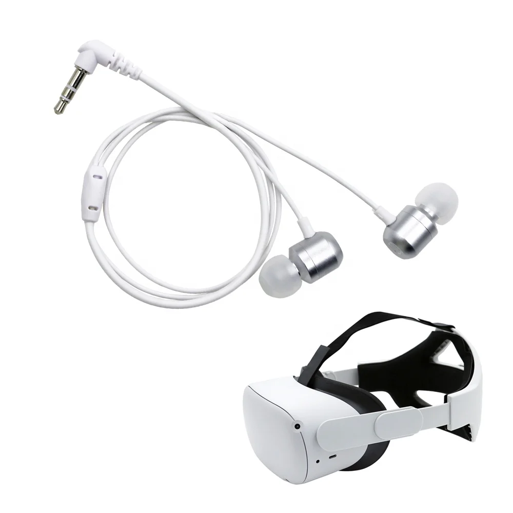In Ear Gaming Headphones 3.5mm Stereo Earbuds Earphones for VR Oculus Quest 2 Headsets
