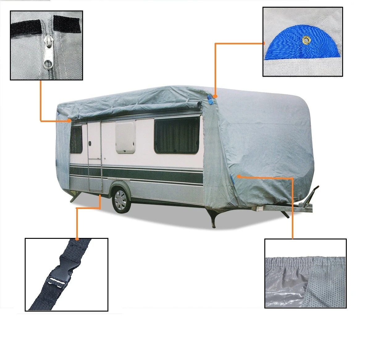 Hail Protection Canvas Long Travel Trailer Caravan Rv Waterproof Cover  rv covers travel trailer