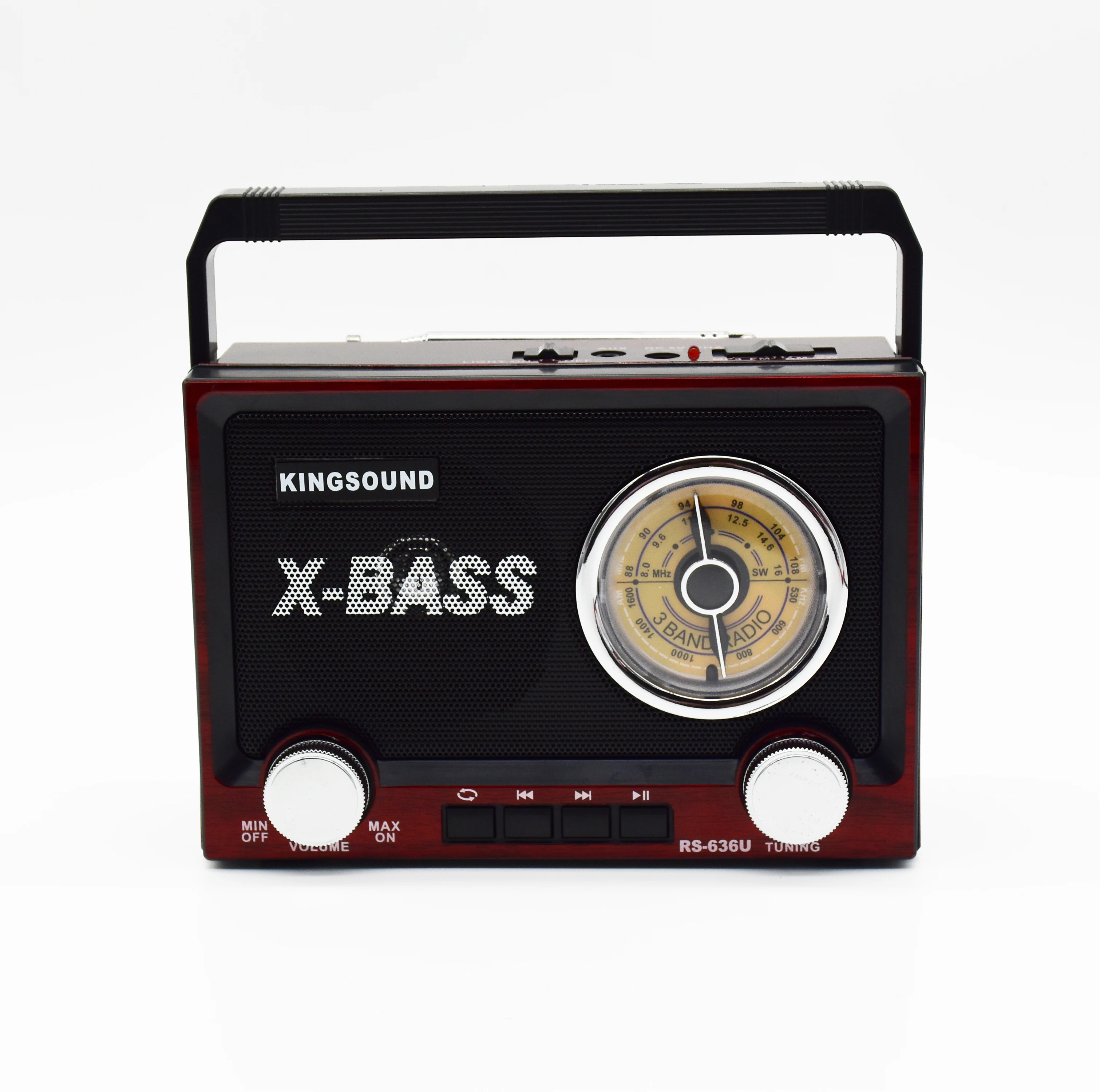 RS-636U Заводская поставка портативного радио с USB Многофункциональный перезаряжаемый приемник FM AM радио