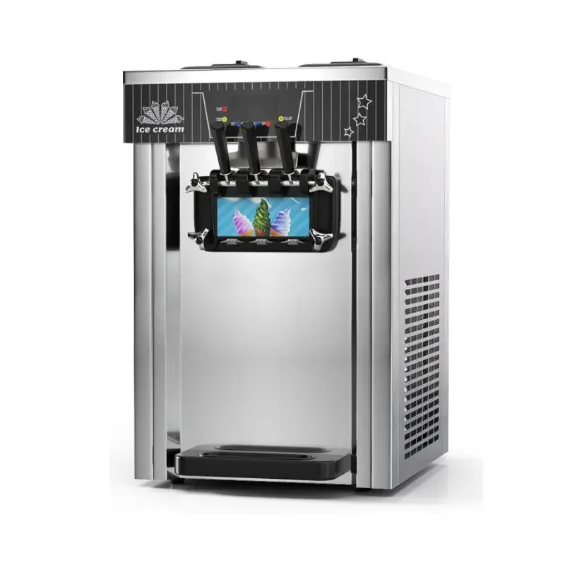 China supplier ice cream machine 3 flavor factory price soft ice cream marking machine