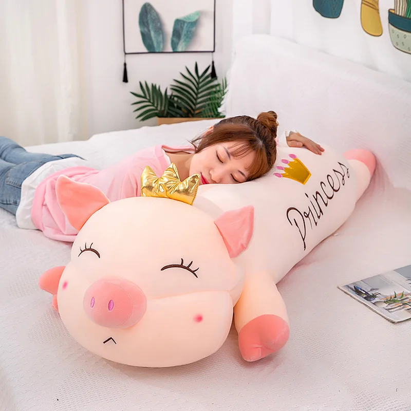 Cartoon Software Crown Lying Prone Pig Plush Toy Doll Angel Pig Doll Doll Girl Sleeping Pillow