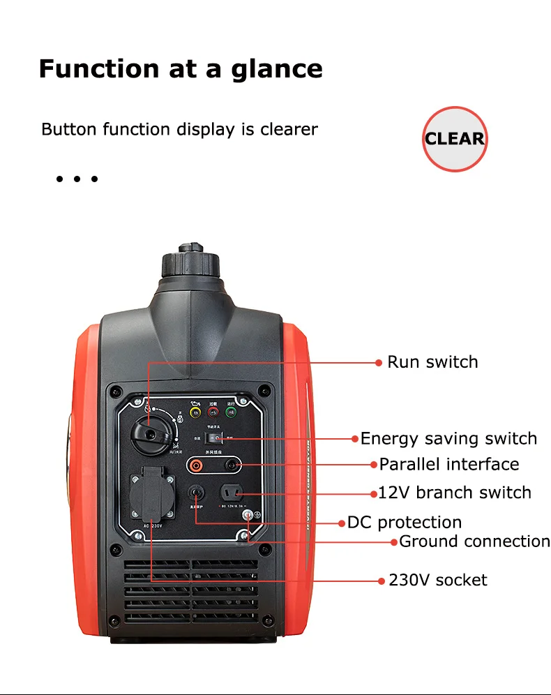EWELL power generator gasoline1.8kw 2.2kw 2.8kw Portable Silent Inverter Gasoline Generators for home camping