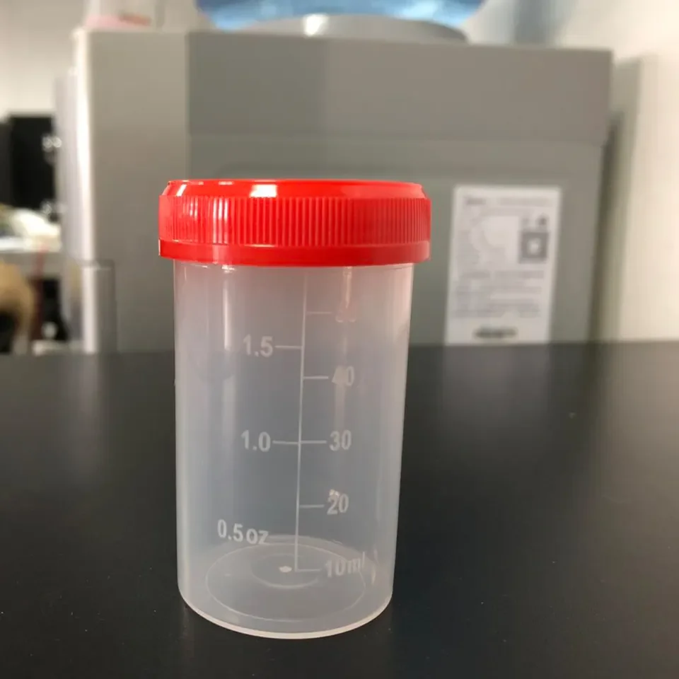 disposable plastic medical 30ml 60ml 120ml  sterile stool urine sample specimen test measuring  collecting cup container