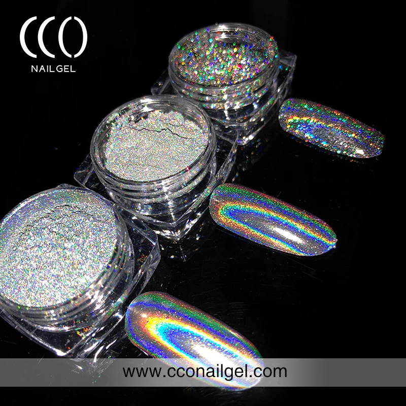 CCO gel nail polish art customize your private logo 0.5 g 1g Glitter Laser nail powder