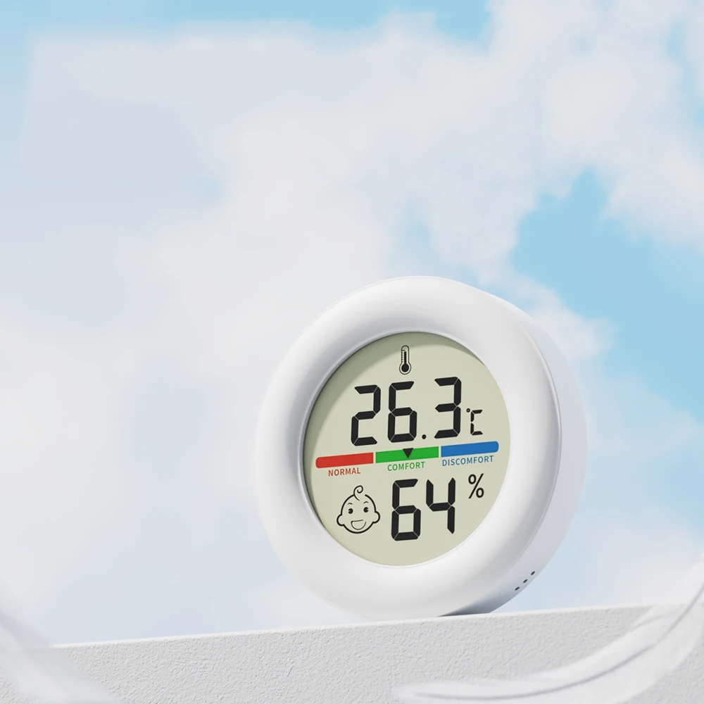 Smiling Face KD70  Household Temperature and Humidity Meter Cross Border with Button Indoor Temperature Meter