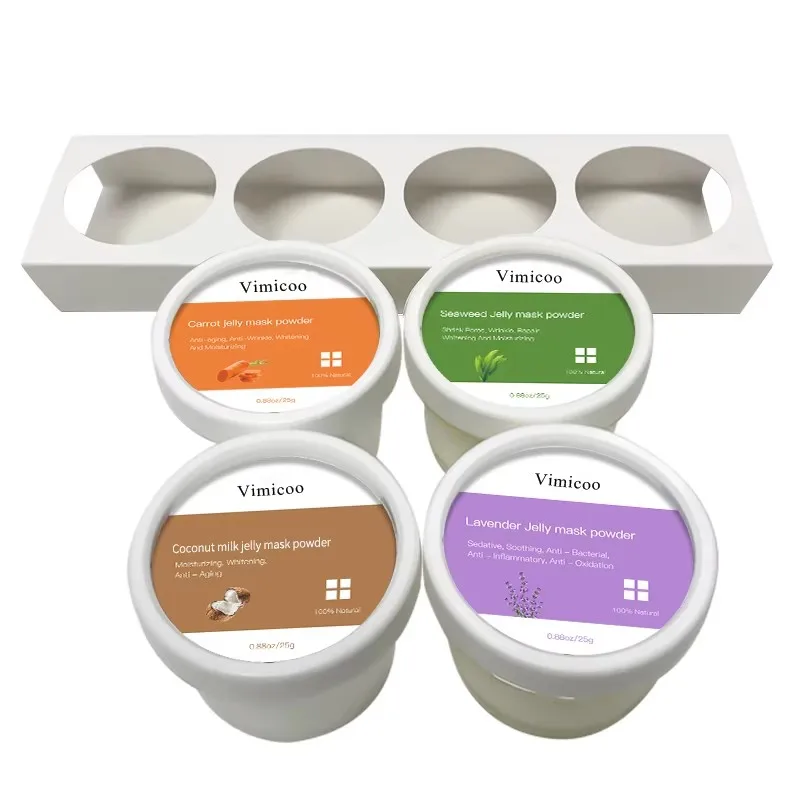 Hot selling moisturizing and anti-aging repair face mask lavender coconut milk carrot seaweed jelly mask powder