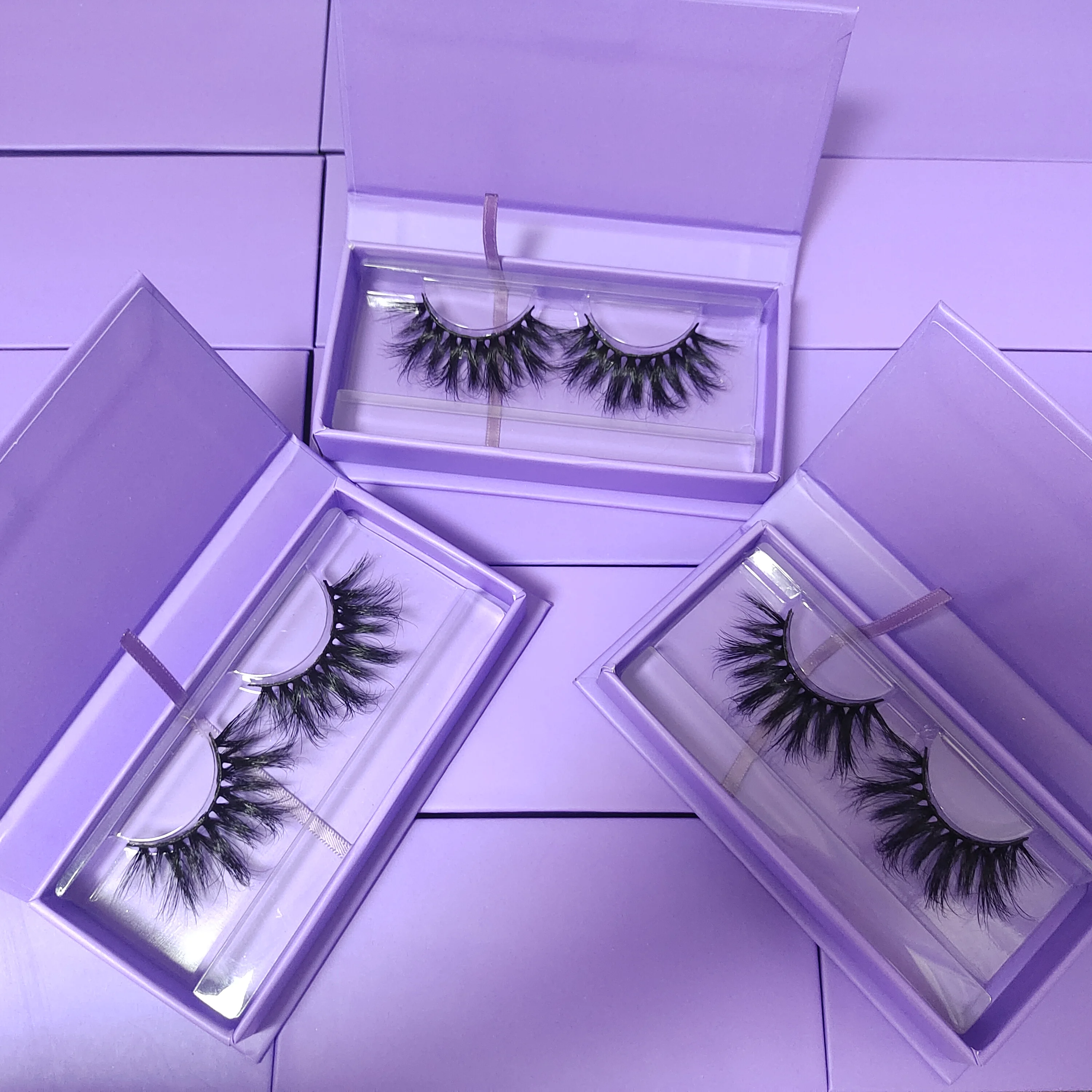 25mm faux mink eyelashes wholesale private label custom eyelash packaging box mink lashes 3d wholesale vendor