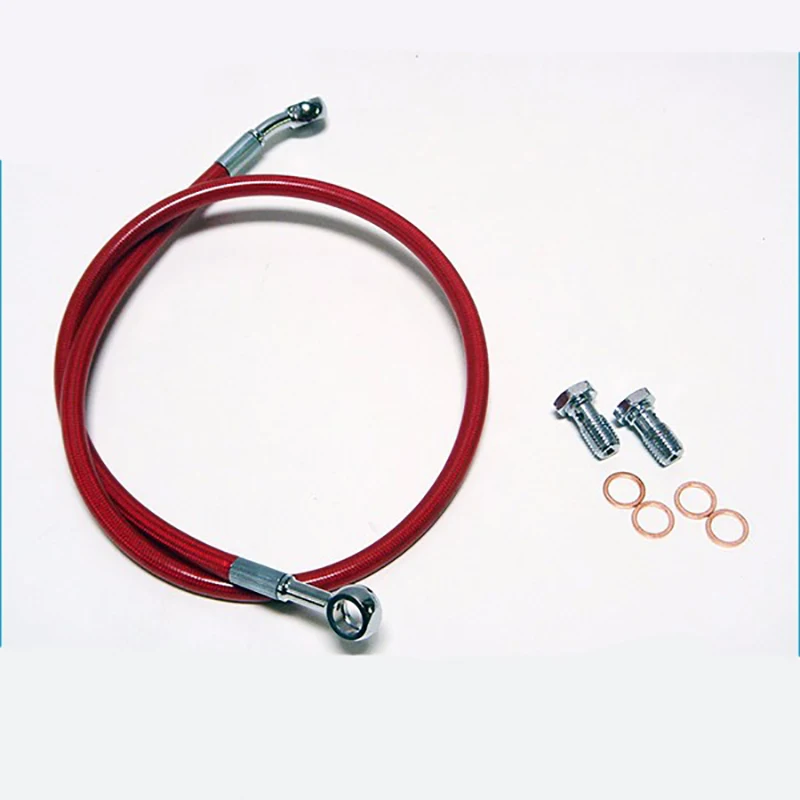 AN3 3.2mm 7.5mm Performance Motorcycle stainless braided Brake Lines hose tube kits with aluminum banjos red blue black