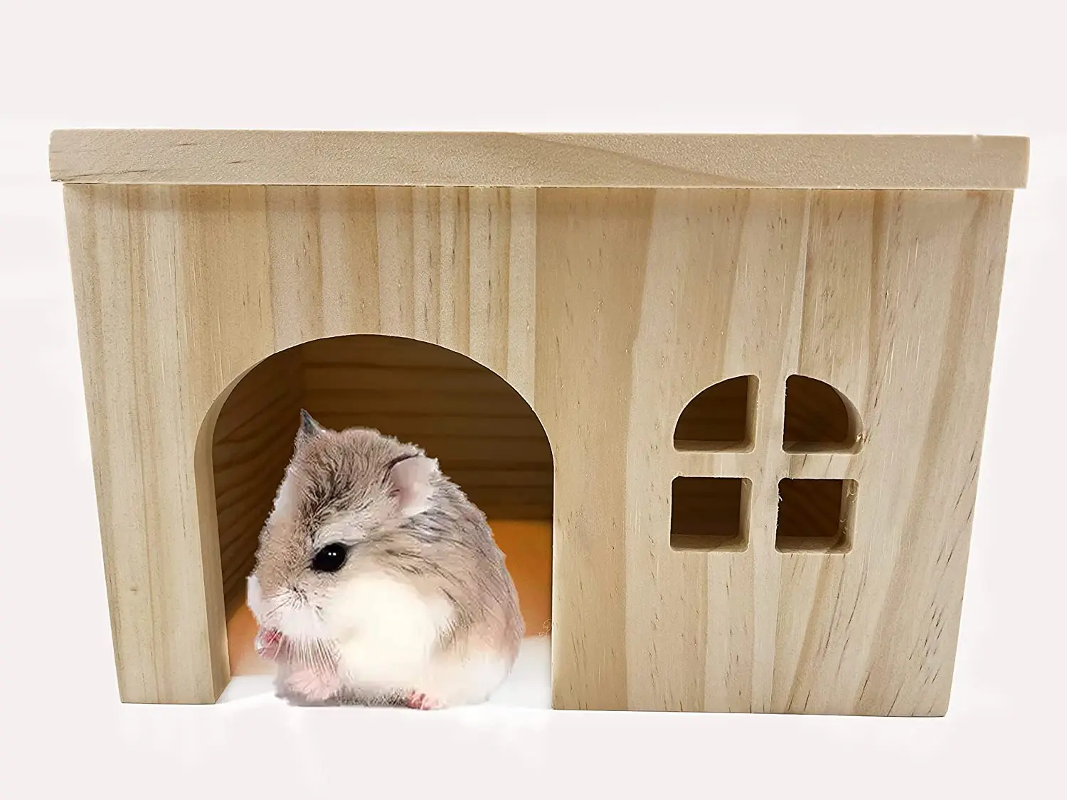 Natural Wood House Pet Guinea Pig Hamster Hedgehog or Rat Chipmunk Syrian Hamster Small Animals Wooden Hideout Habitats