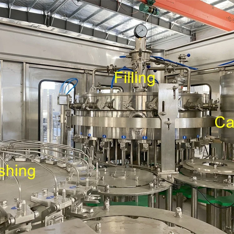 Производственная линия CO2 для производства газированных напитков машина розлива Ротационная Машина Для Розлива ПЭТ