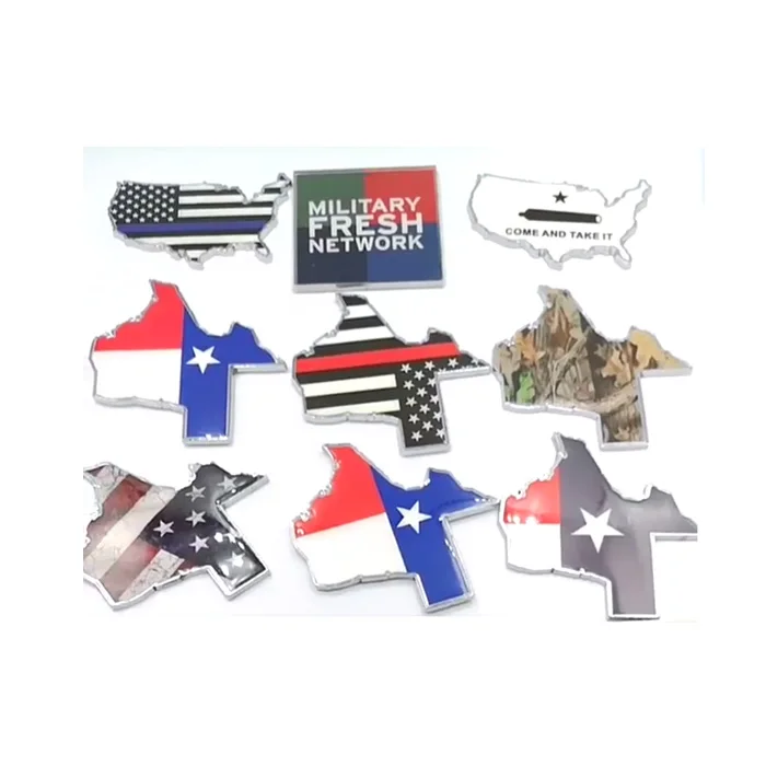 Оптовая продажа пользовательские хромированные автомобильные эмблемы значки металлический флаг для автомобильной