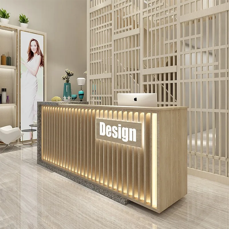 Zero Moq One Piece Customized Luxury Reception Table Google Reception Table Front Desk