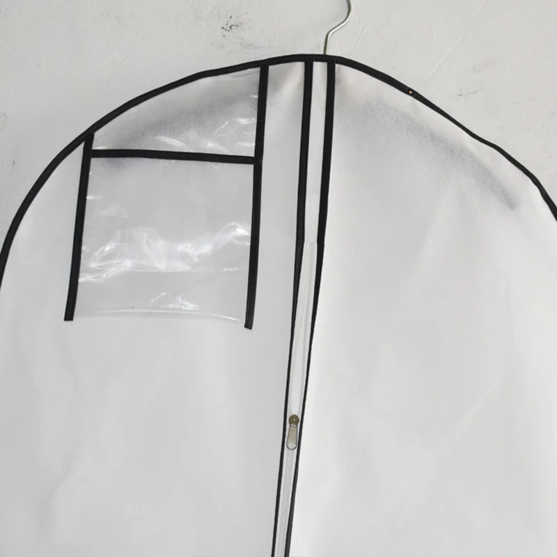 Wedding Gown Garment Clothes Carry Cover Storage Protector Hanging Dress Bag with ID Window