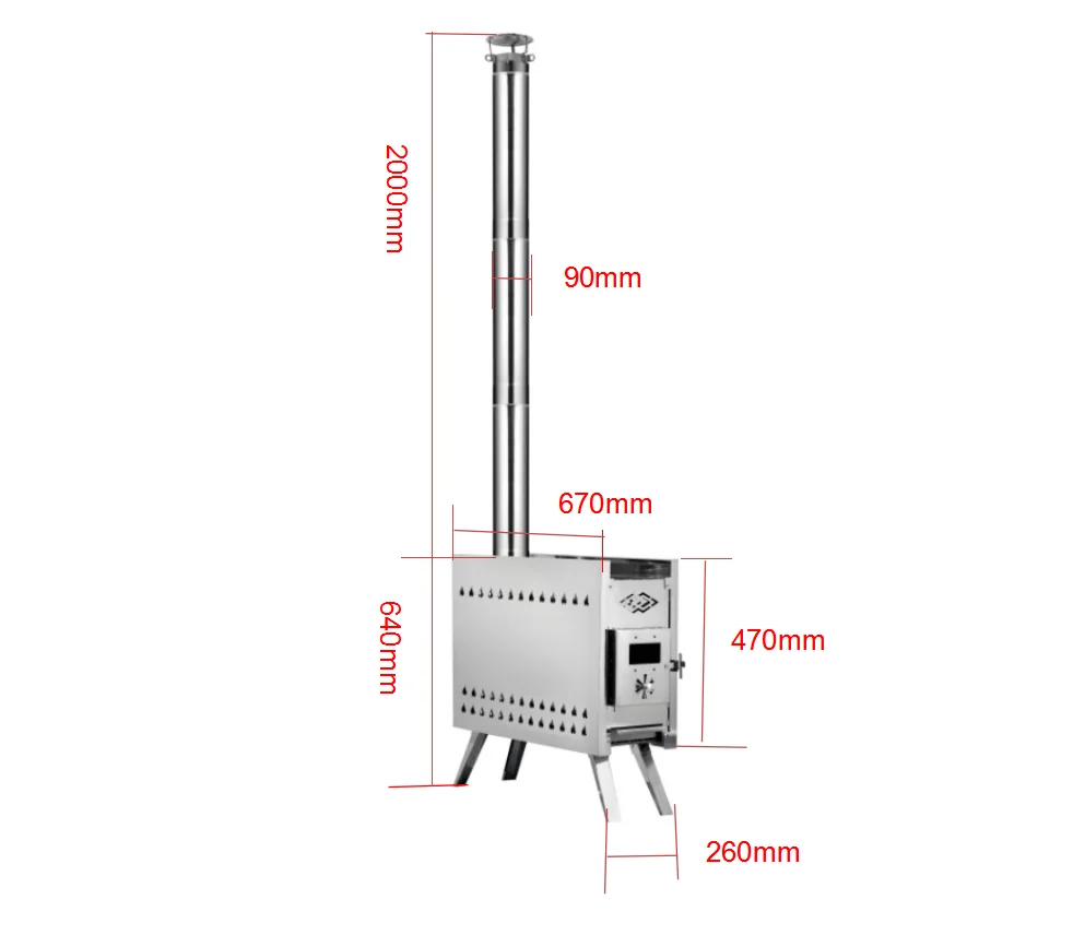 Easy to Use Wood Burning Stove for Outdoor Camping and Indoor Sauna