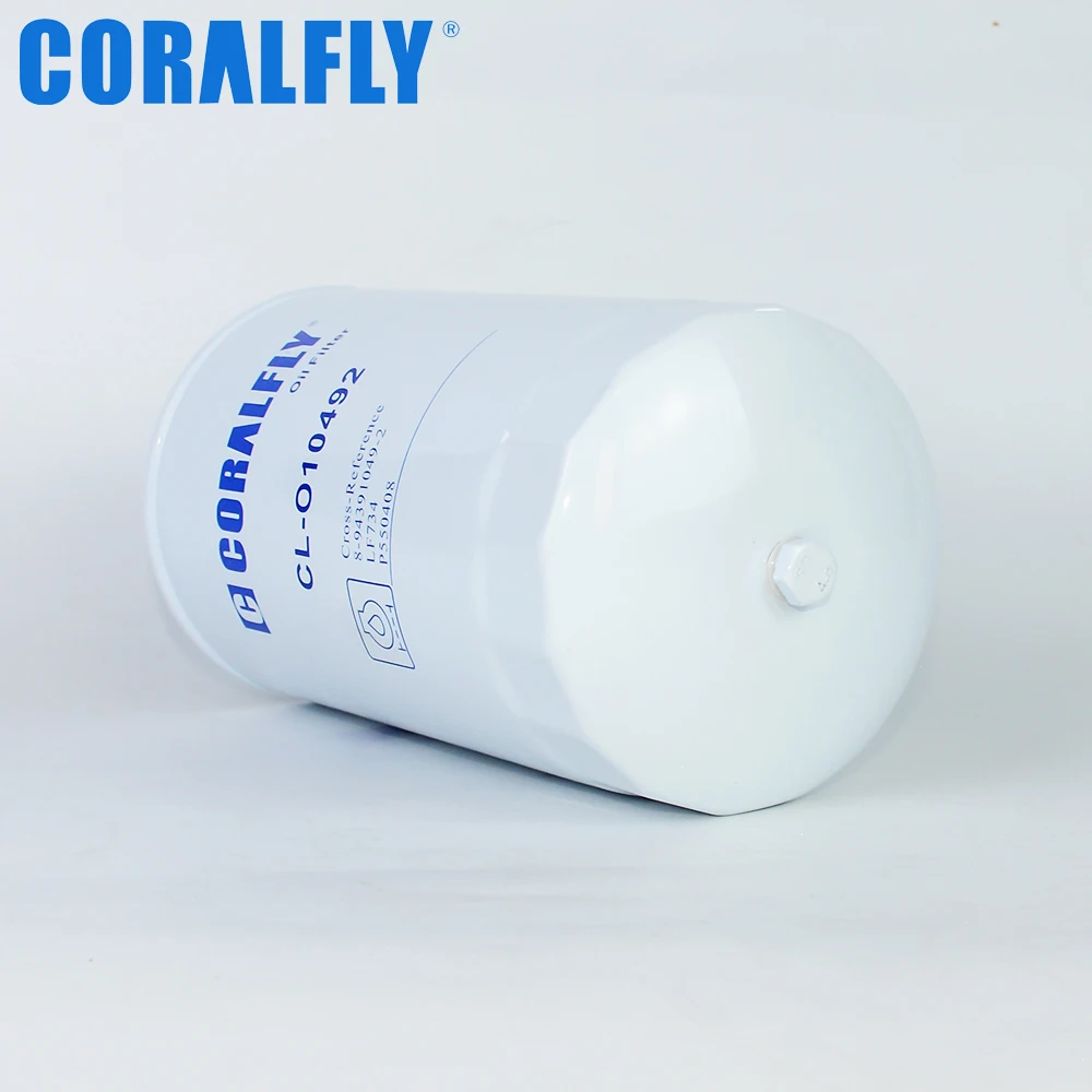 CORALFLY OEM LF734 Lube Oil Filter 8-94391049-2 P550408 New Condition Wholesale Paper Filter with Gasket for Fleetguard