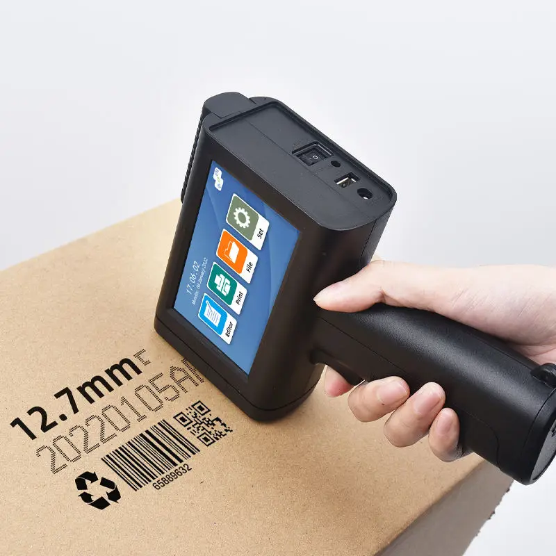 Handheld Inkjet Printer Label Printer for Printing Production Date Batch Number QR Code Logo