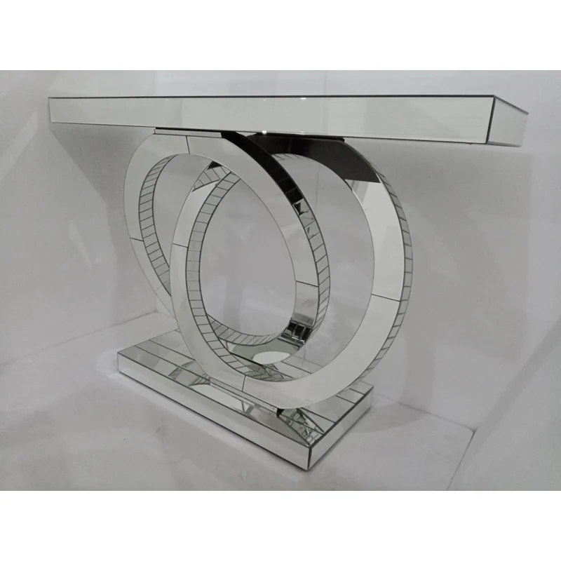 
Modern mirrored console table furniture glass console table decor 