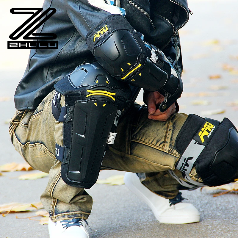 
Four sets of Motorcycle Protective Gear Safety Outdoor Sports Knee Elbow Pads 