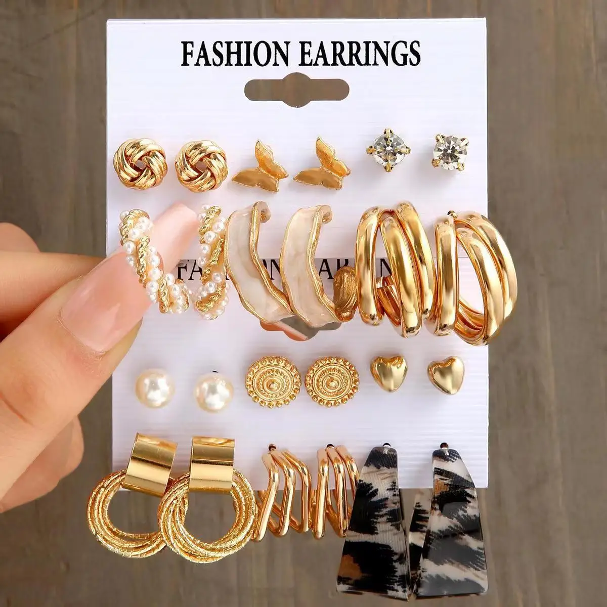 Wholesale Cheap Luxury Pearl Enamel Hoop Earring Making Supplies Wedding Earrings Set For Women