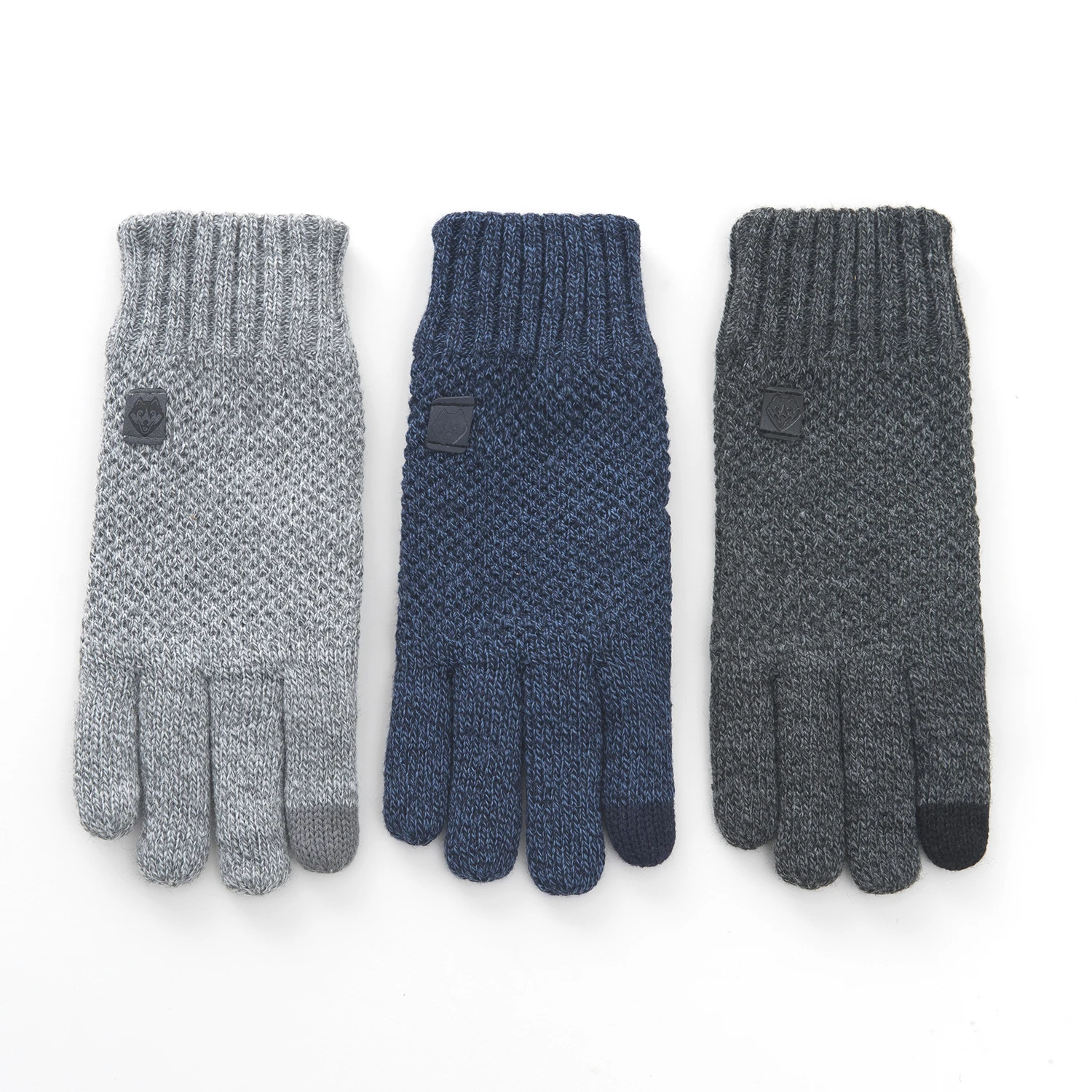 Мужские зимние перчатки ручной работы, теплые вязаные шерстяные акриловые перчатки, размер XL, для повседневной жизни