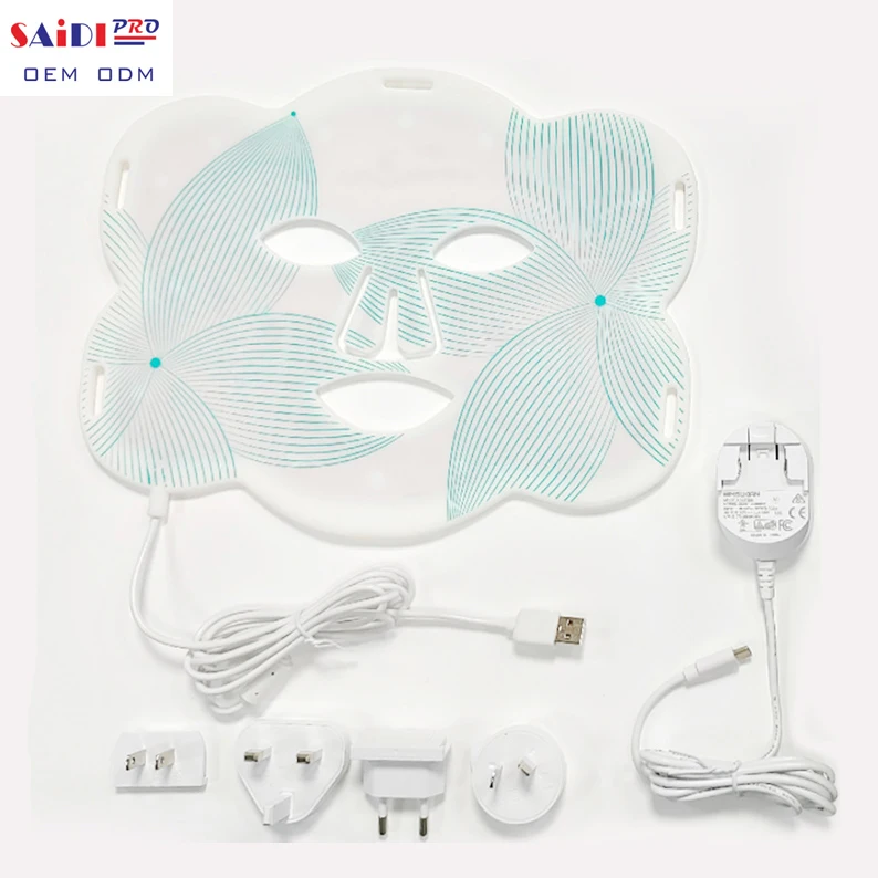 Photon Light Facial Skin Beauty Therapy Mask 2 Colors Fits Softly Red LED Face Mask