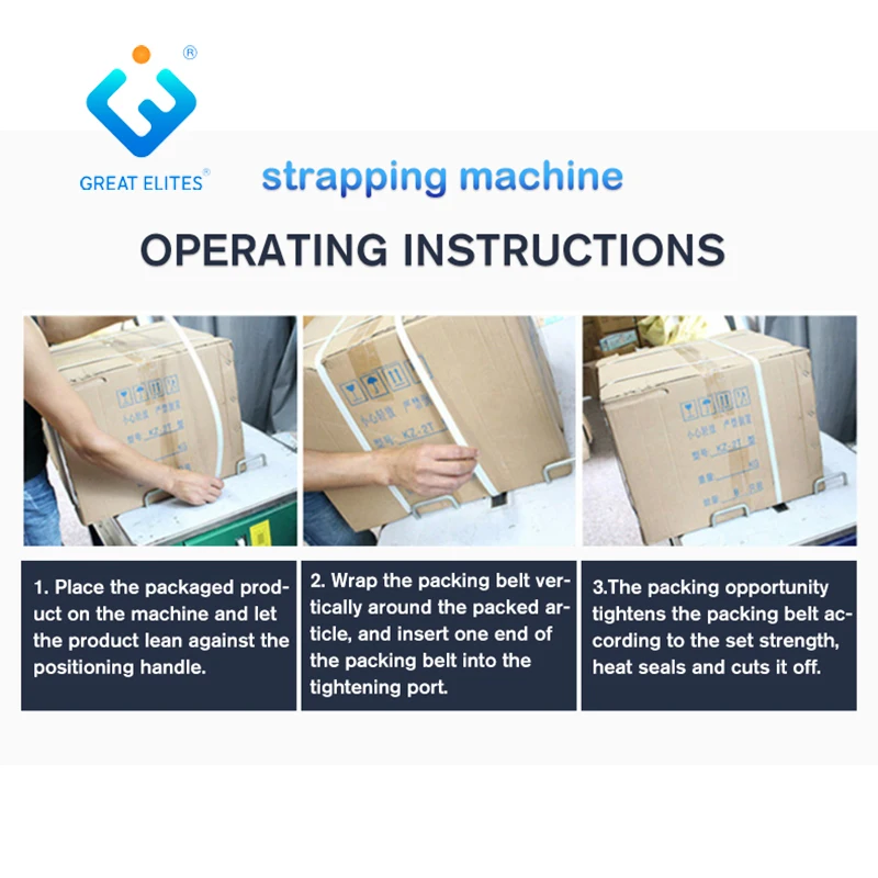 High Table Semi Automatic Strapping Machine Manual Bundle Packing PP Belt Strapping Machine For Carton Box