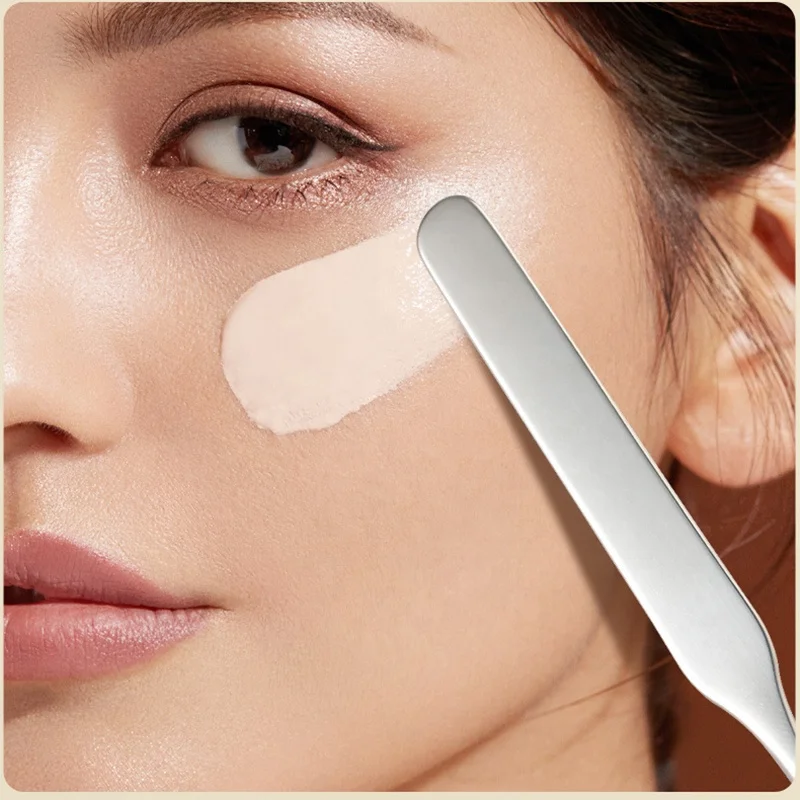 Liquid Foundation Makeup Spatula Stainless Steel Color Bar Cosmetic Scraper Nail Art Mixing Spatulas