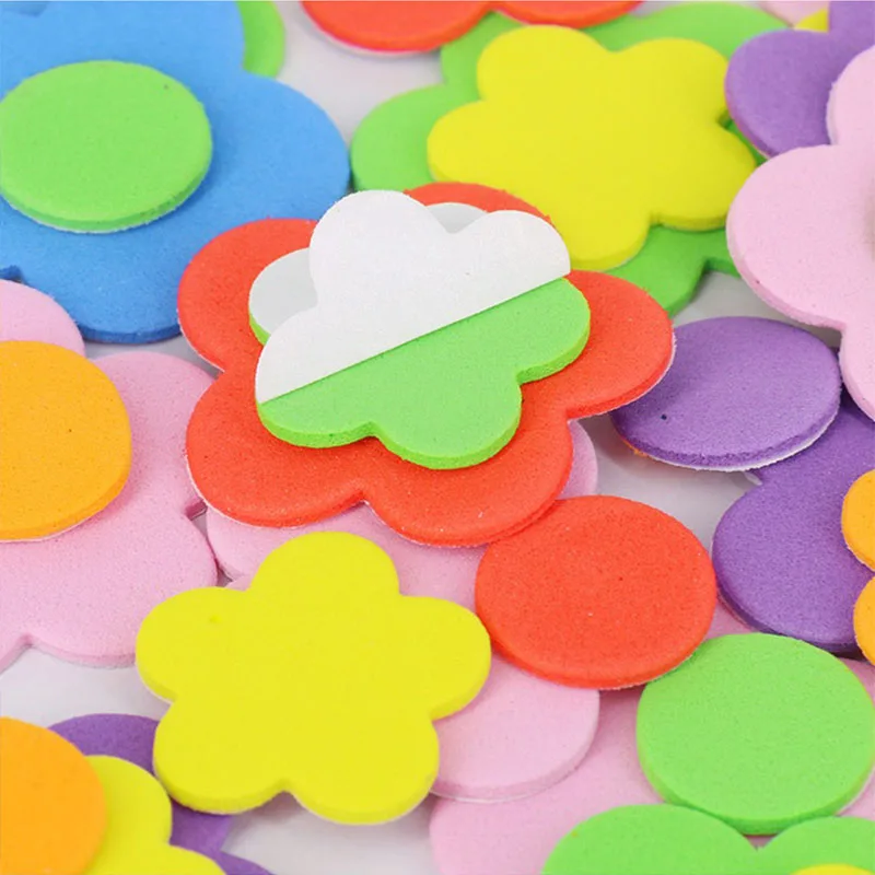Wholesale Educational Cartoon Decorative Color Craft Self Adhesive Die Cutting EVA Foam Stickers for Kids