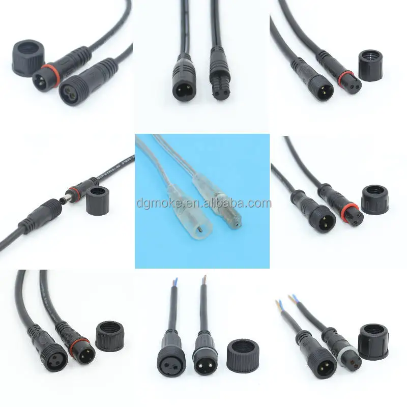 Industrial connector mini waterproof power cord male female docking plug copper new energy PVC switch battery connection wire