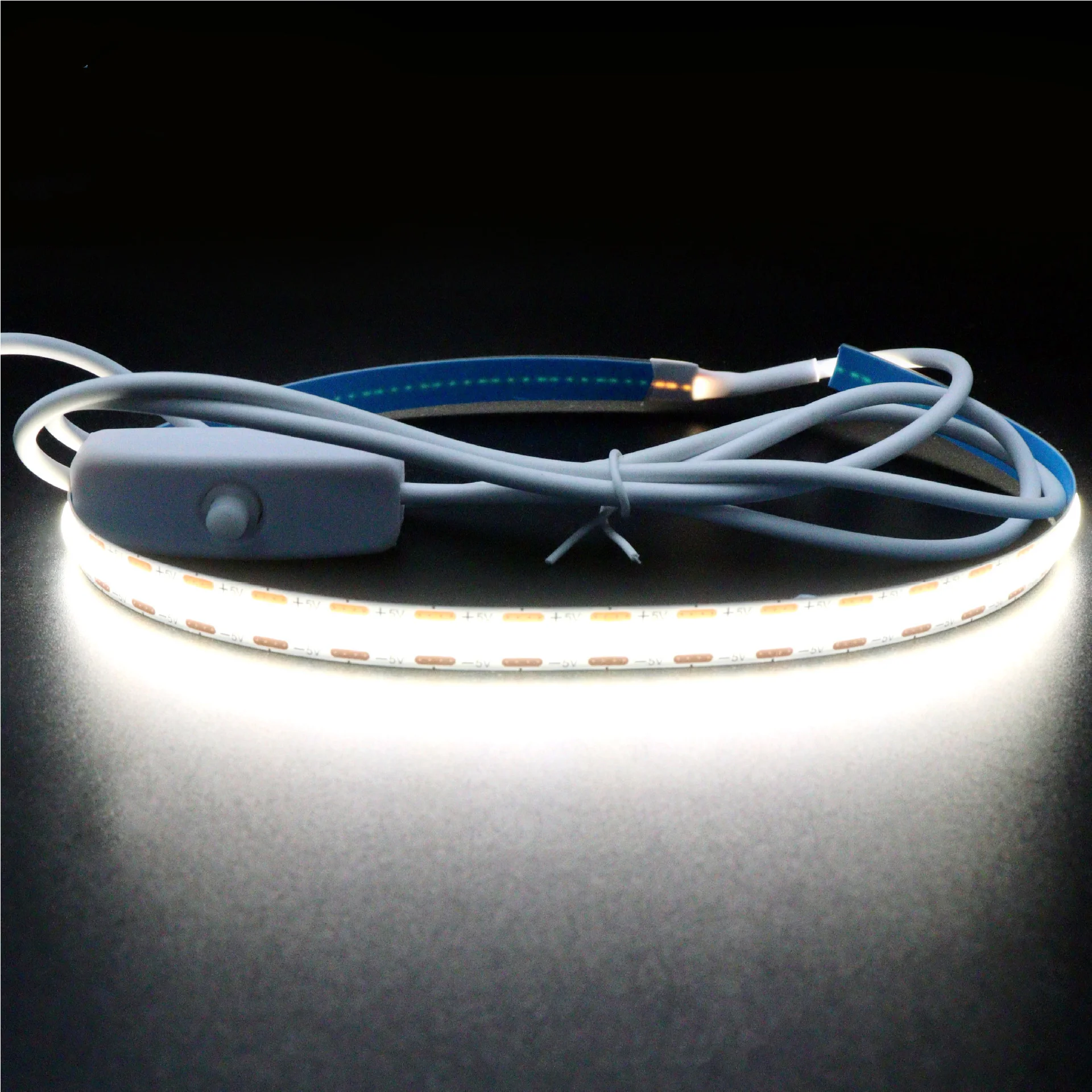 COB LED Strip 5V USB Power With ON/OFF Switch USB Flexible Tape Lights for Bedroom Home Decor Lamp Lighting