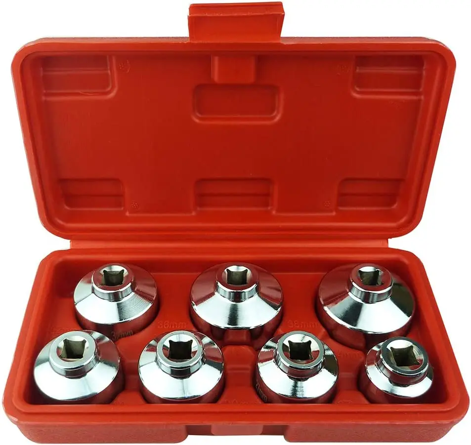 24 27 29 30 32 36 38mm 7 Pieces Oil Filter Removal Socket Wrench Tool Socket Set