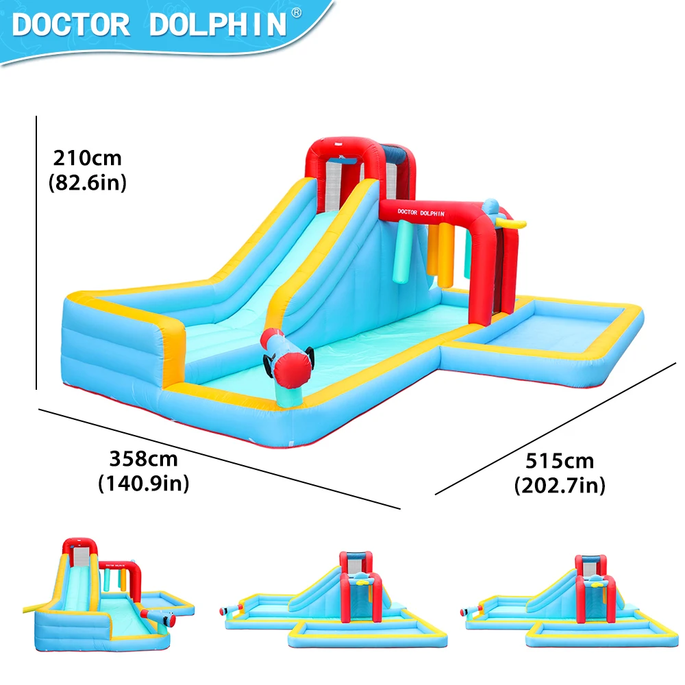Doctor Dolphin Commercial Outdoor Kid Boxing Bag Inflatable Jumping Castle Bounce House Bouncy Slide