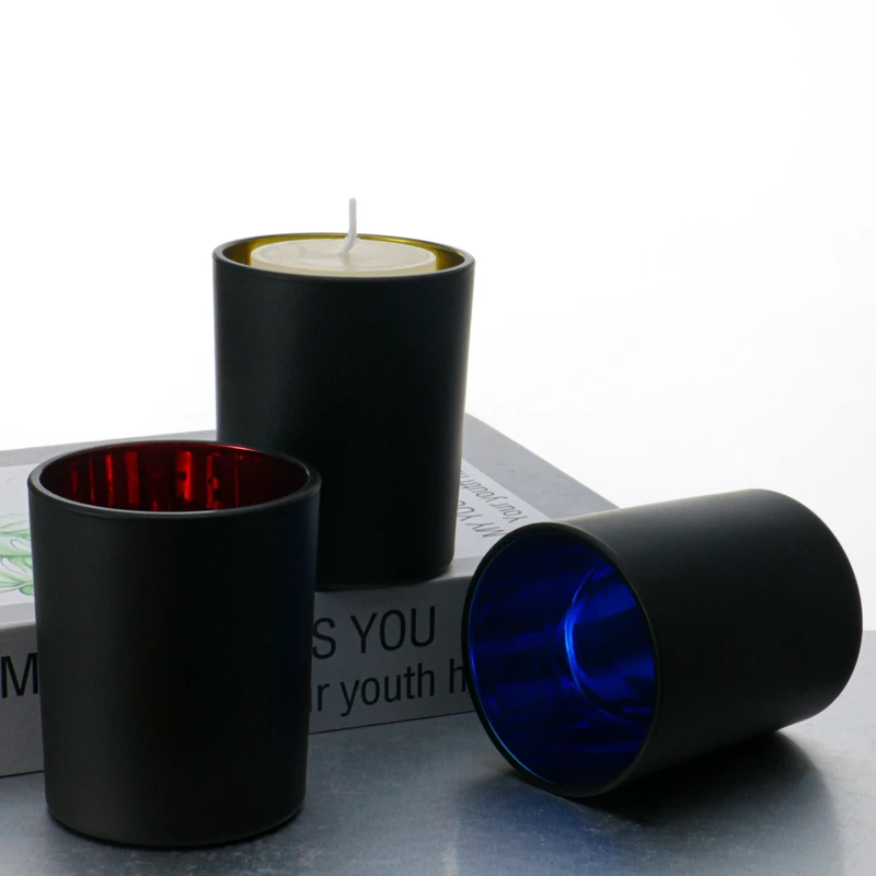 Home Christmas Decor Matte Black Candle Jar Lavender Soy Wax Scented Candle Packaging Jar