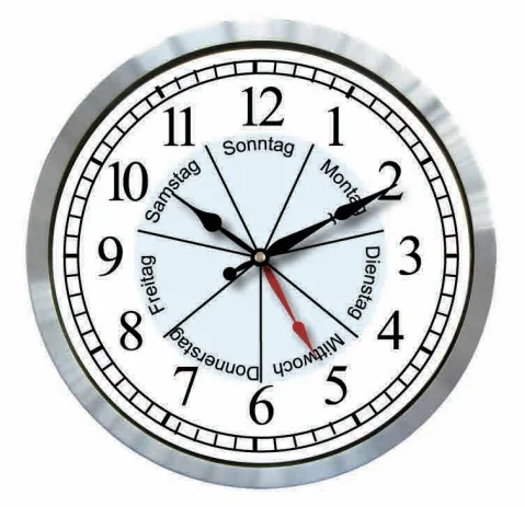 metal 24 hour wall clock for promotion