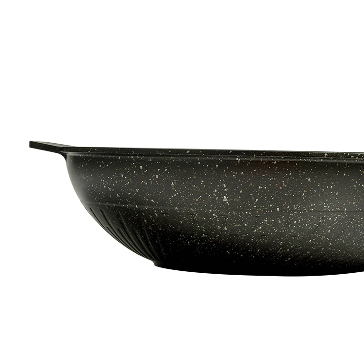 Large Commercial Non-stick Induction Cast Aluminum Cookware Wok Pan