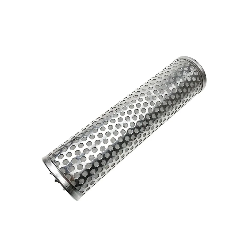 Customized Size 2 3 5 6 8mm Metal Mesh Pipe Exhaust Filter Cylinder 304 316 Stainless Steel Perforated Tube
