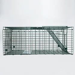 Складная гуманная ловушка для кошек, сверхпрочная железная квадратная отпугиватель животных, клетка для кошек