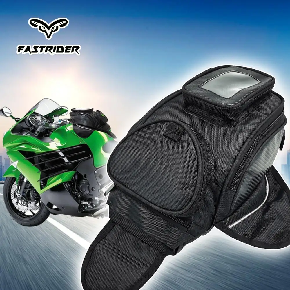 Motorcycle Tank Bag Oil Fuel Bag Magnetic Moto Saddle Luggage GPS Phone Bag Bigger Window Suitcase