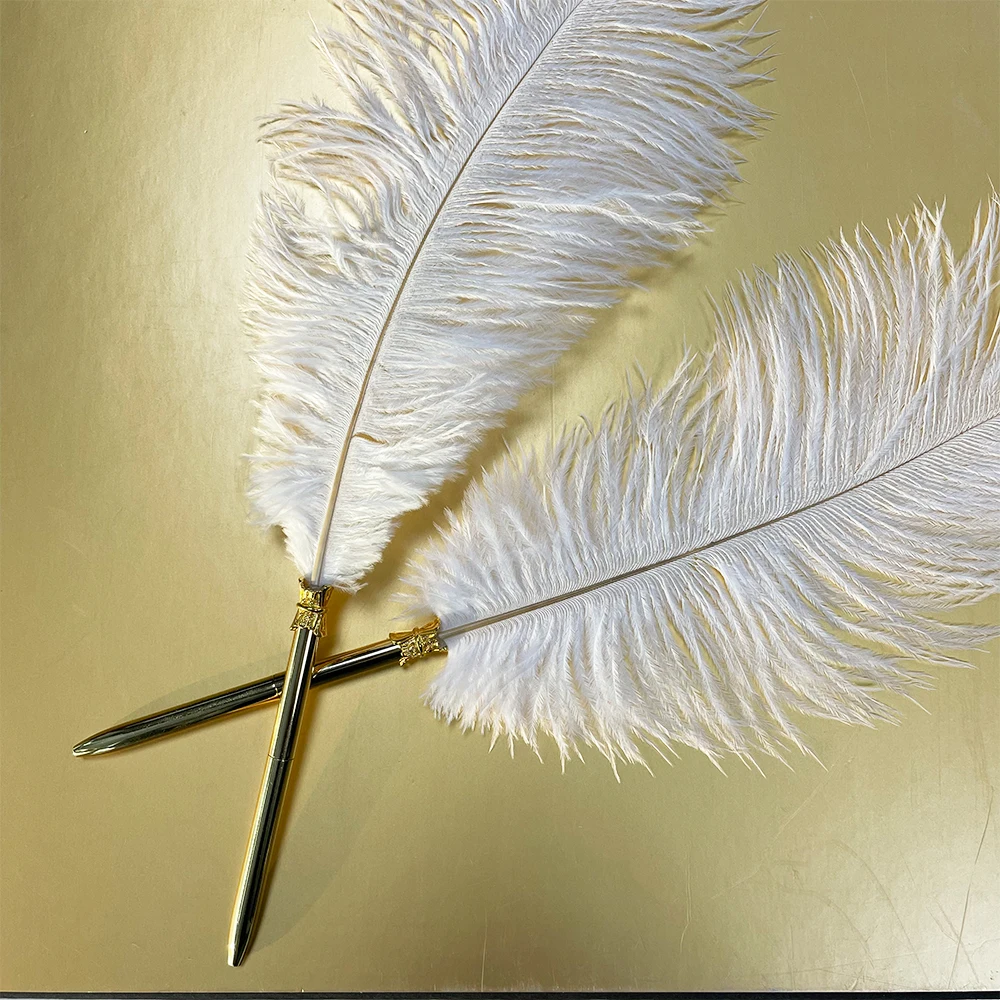 Natural quill antique vintage ostrich feather quill pen